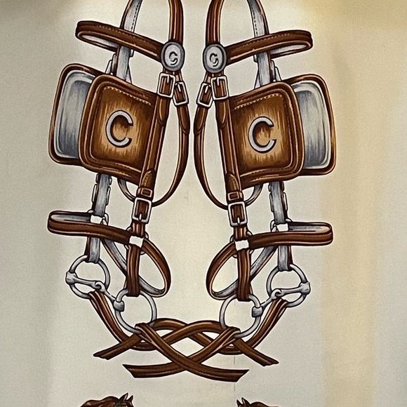 Classic Celine Silk Scarf Carriage Print 34 In Good Condition - Picture 8 of 10